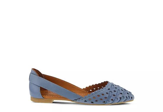 Spring Step Delorse Womens Leather Flats Blue Blue Product Image