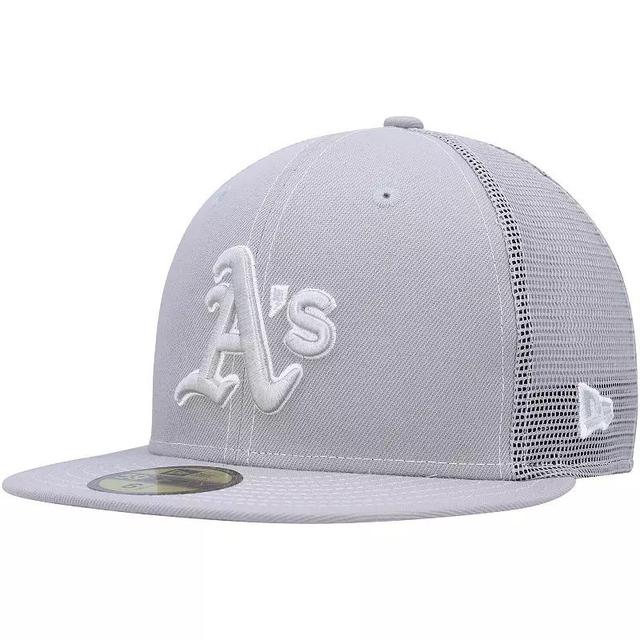 Mens New Era Gray Oakland Athletics 2023 On-Field Batting Practice 59FIFTY Fitted Hat Product Image