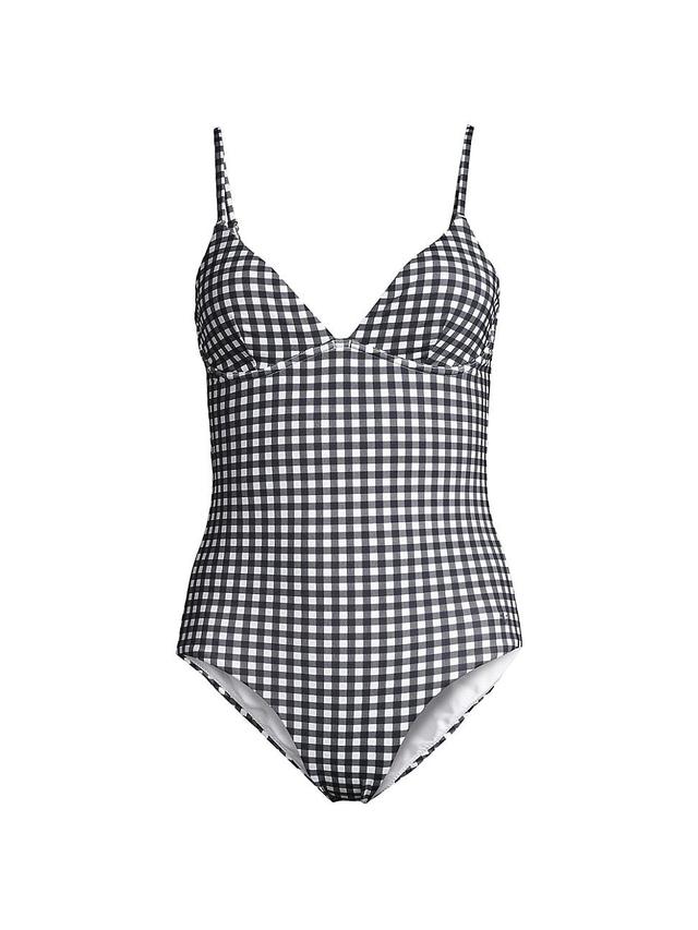 Womens Gingham Underwire One-Piece Swimsuit Product Image