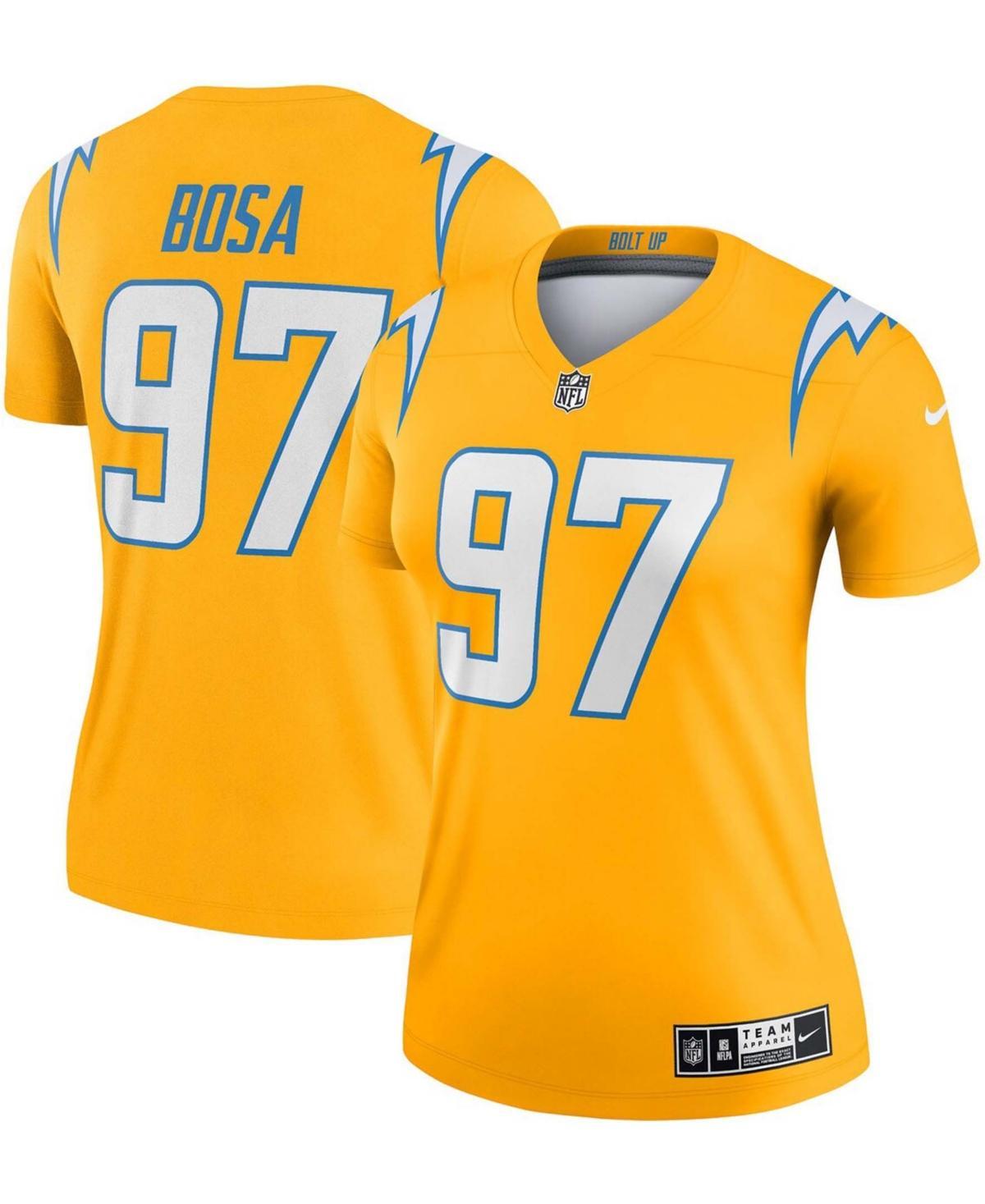 Womens Joey Bosa Gold-Tone Los Angeles Chargers Inverted Legend Jersey - Gold-Tone Product Image