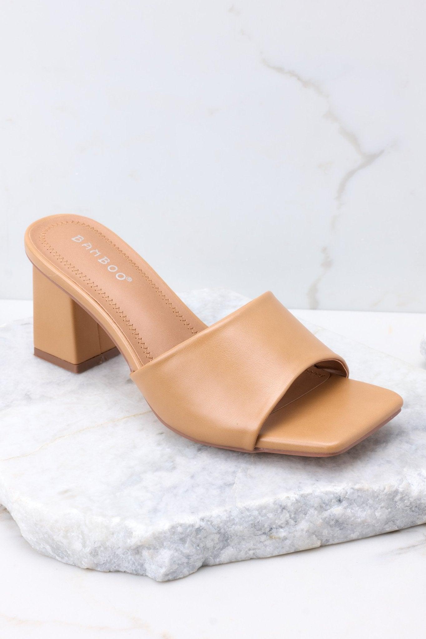 Come On Over Tan Block Heel Sandal Product Image