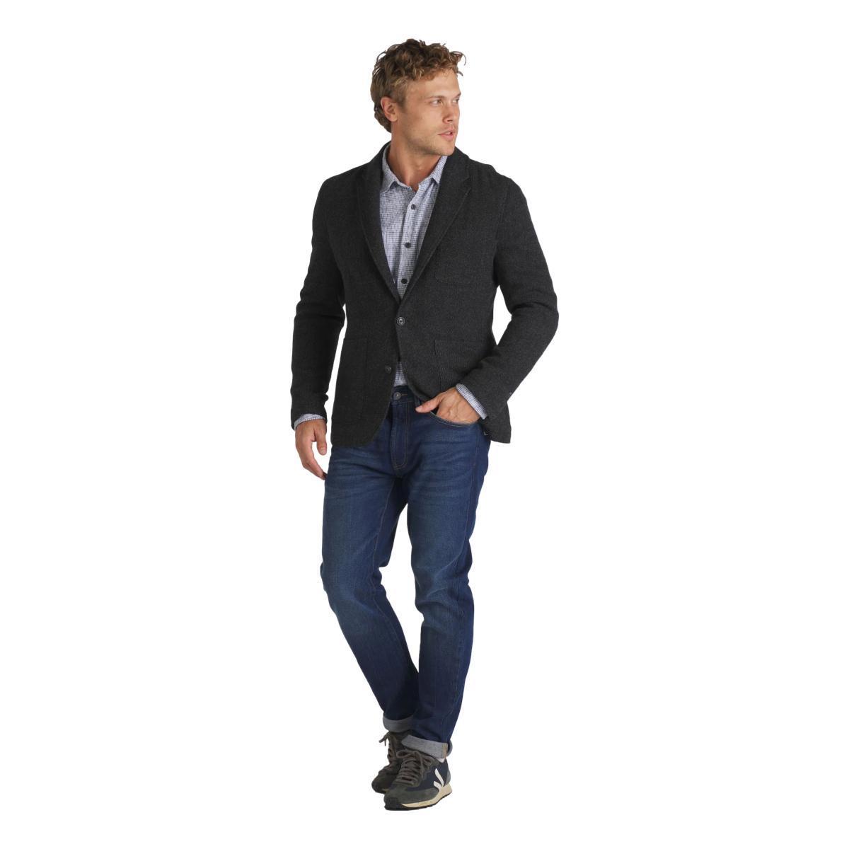 Hutton Wool Twill Sport Coat Charcoal Product Image