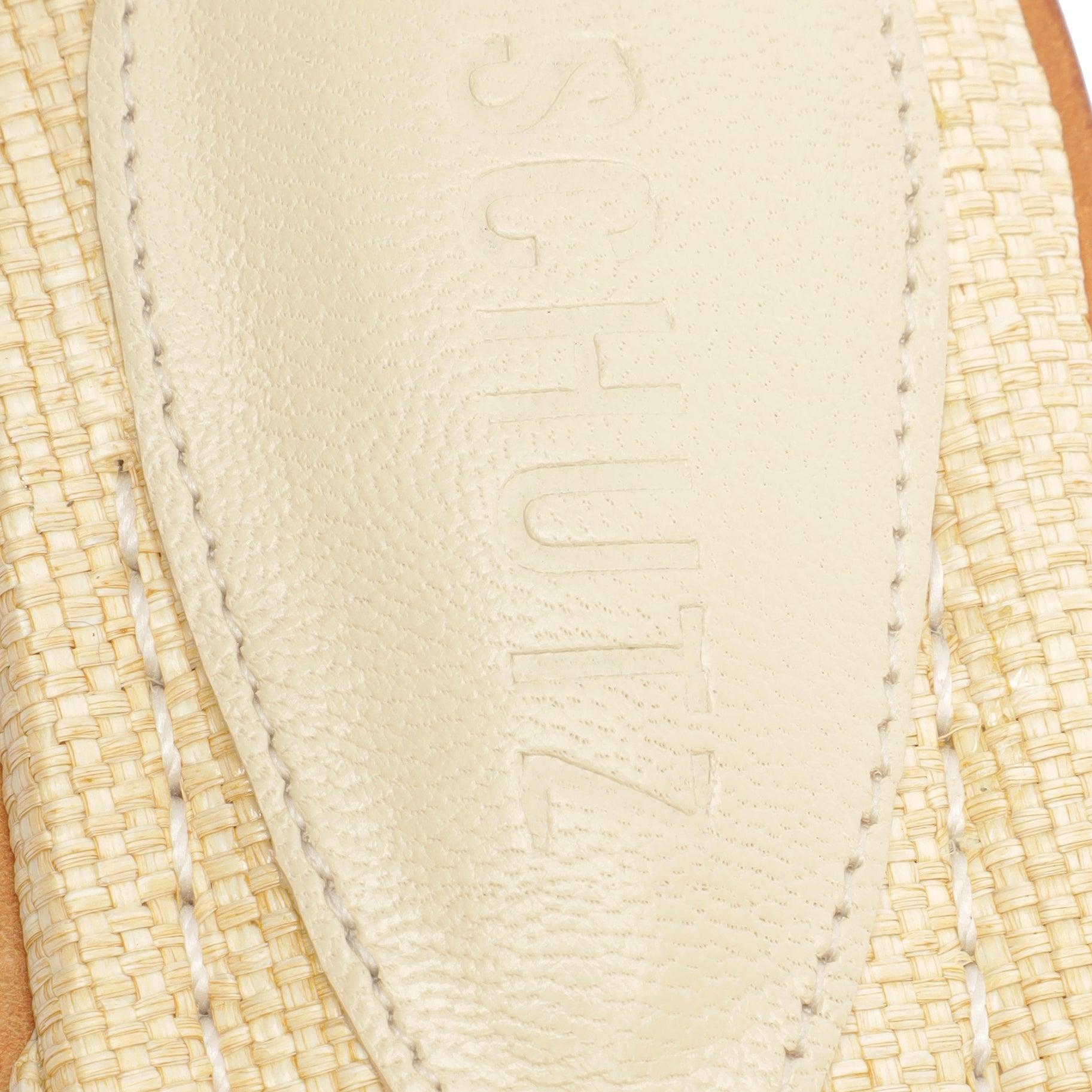 Fairy Casual Leather Sandal - 6.5 Eggshell Straw & Nappa Leather Product Image