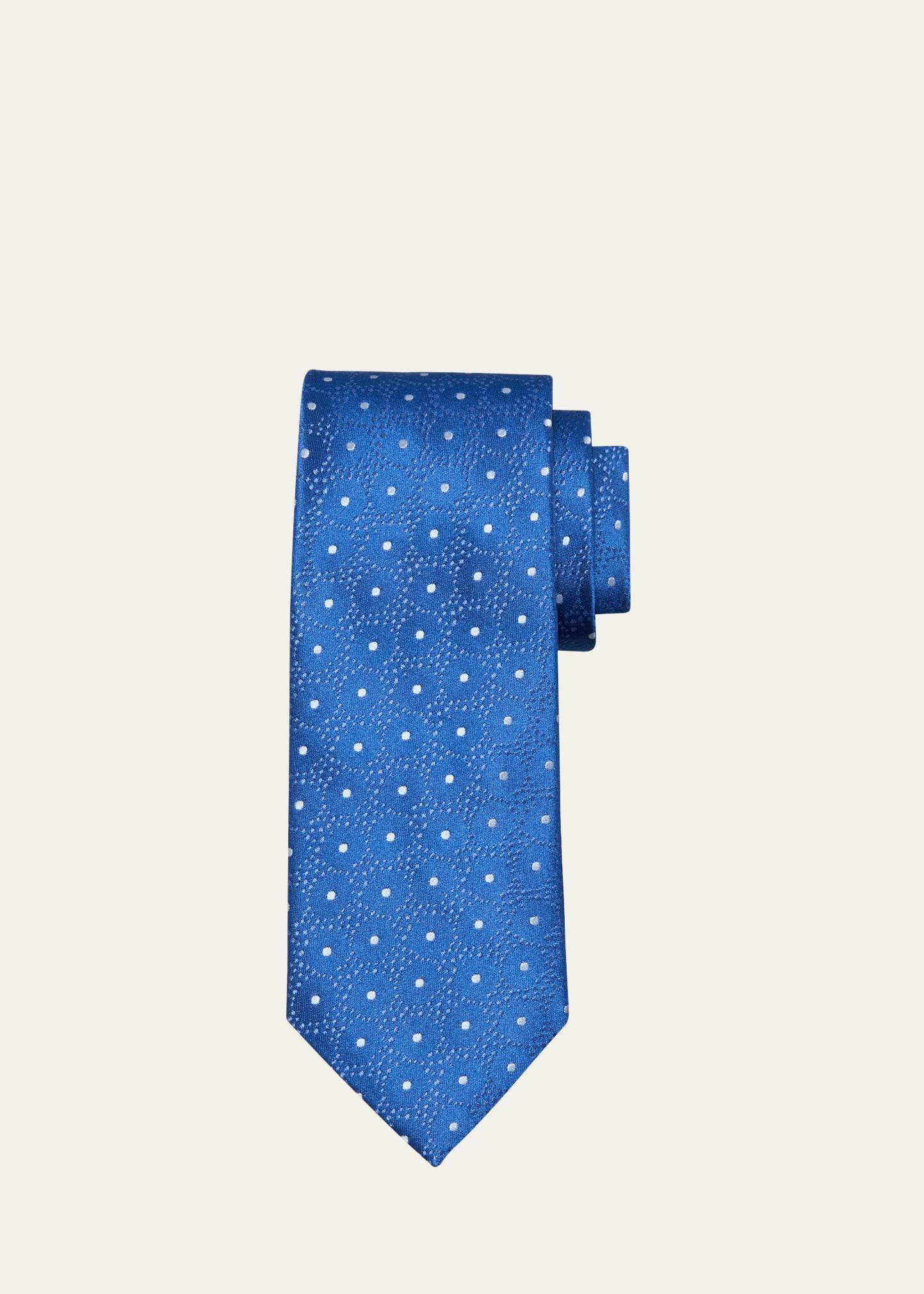 Mens Polka Dot Silk Tie Product Image