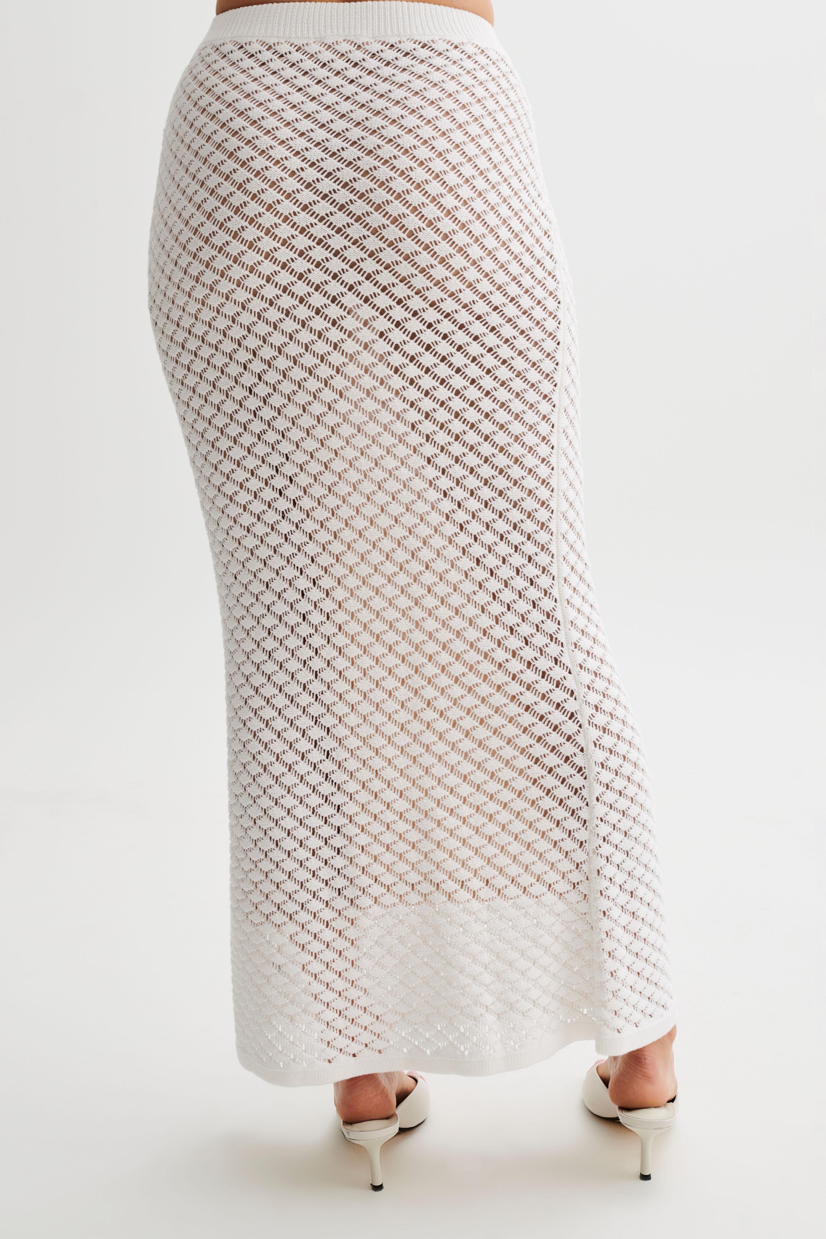 Guiliana Knit Maxi Skirt - Ivory Product Image