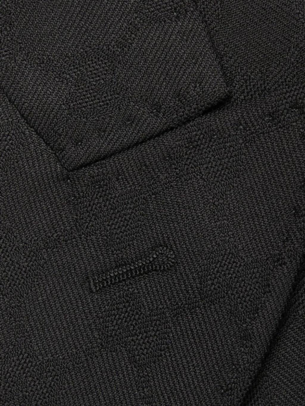 Gg Wool Jacquard Jacket In Black Product Image