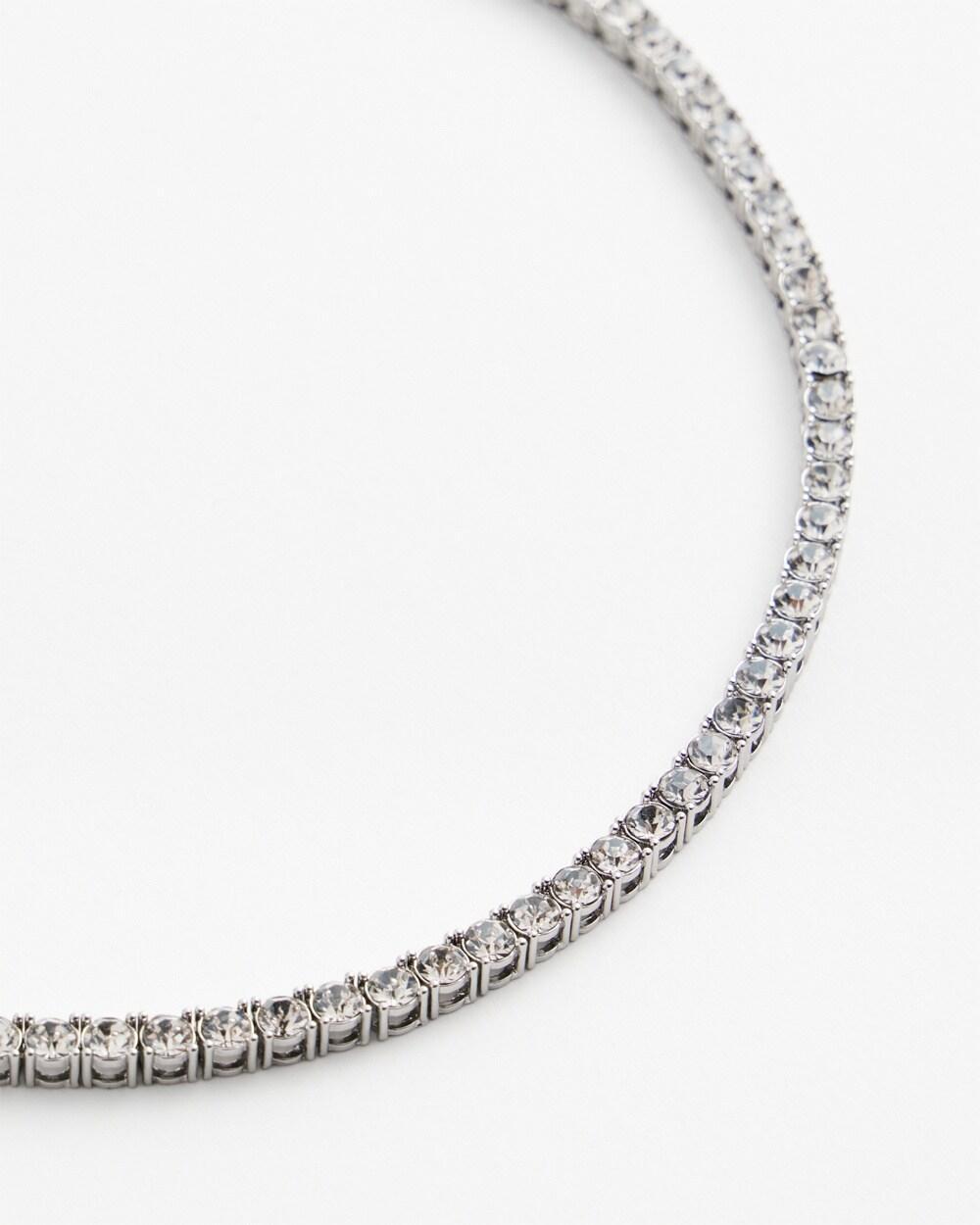 Silver Tennis Necklace Product Image