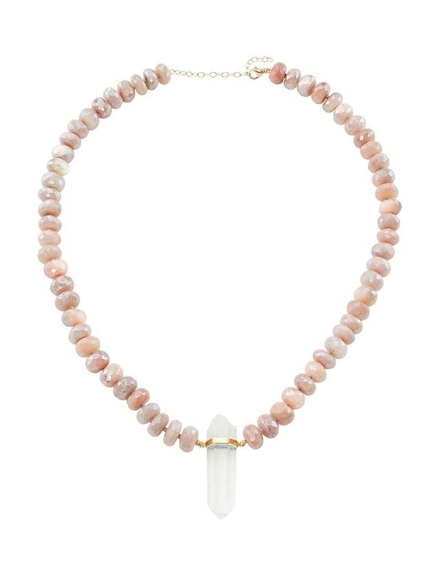 Womens Oracle Faceted Moonstone & Crystal Necklace Product Image