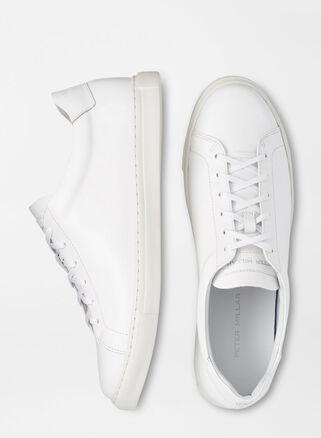 Peter Millar Mens Vantage Lite Sneaker | Color: White | Size: 8.5 Product Image