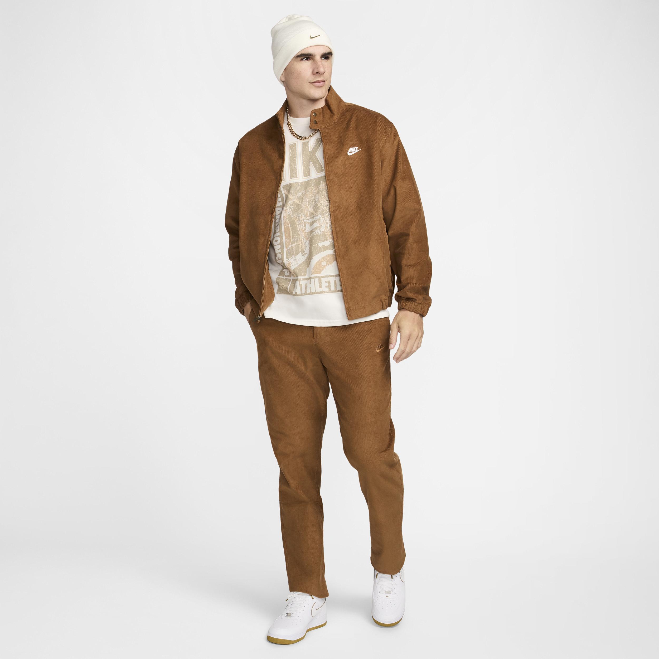 Nike Mens Nike Club Harrington Corduroy Jacket - Mens Lt British Tan/White Product Image