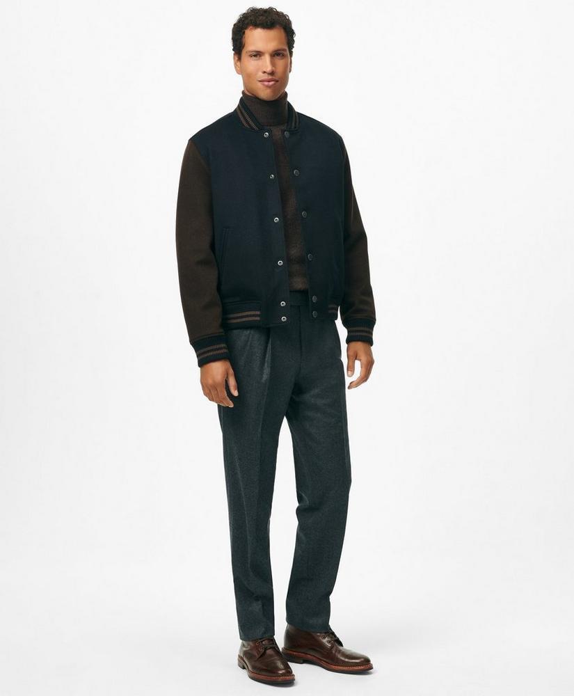 Classic Fit Double-Pleated Dress Pants in Wool Flannel Product Image