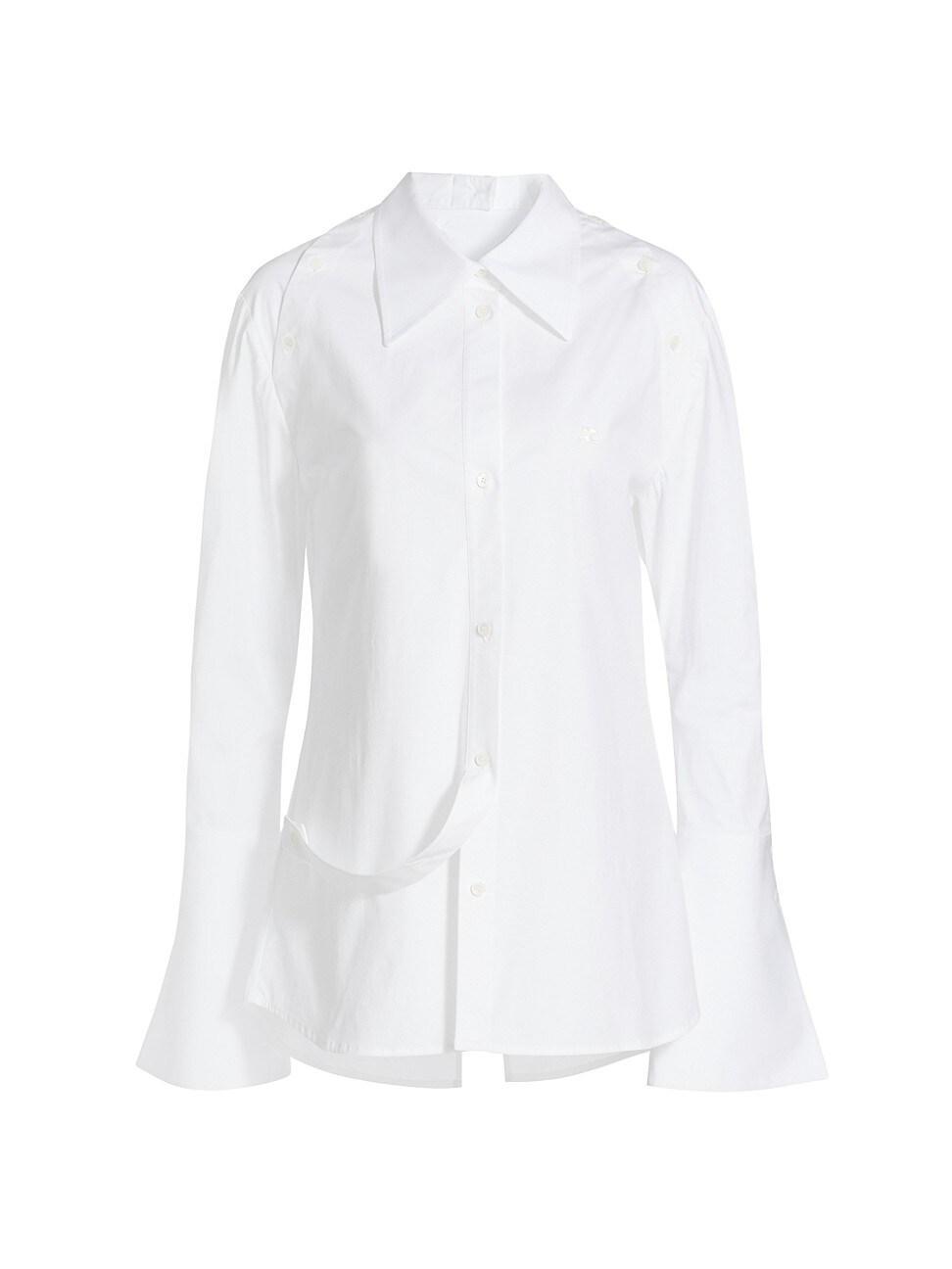 Womens Stretch Cotton-Blend Poplin Shirt Product Image