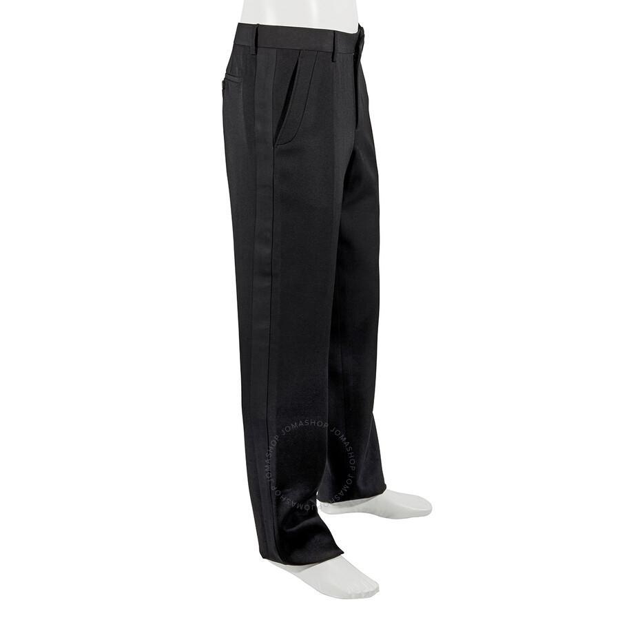 Black Wool Classic Fit Tailored Trousers Product Image