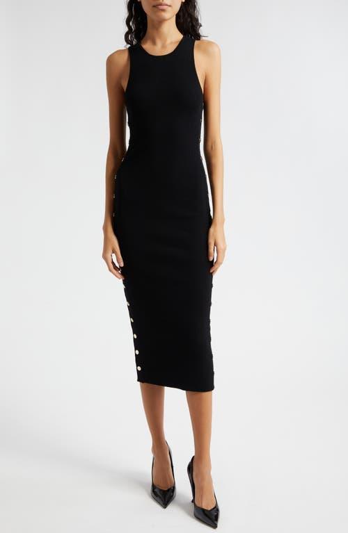 Alice + Olivia Lalita Side Snap Wool Blend Midi Dress Product Image