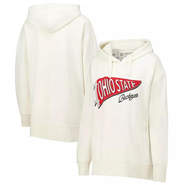 Womens Pressbox Cream Ohio State Buckeyes Marni Pullover Hoodie Product Image