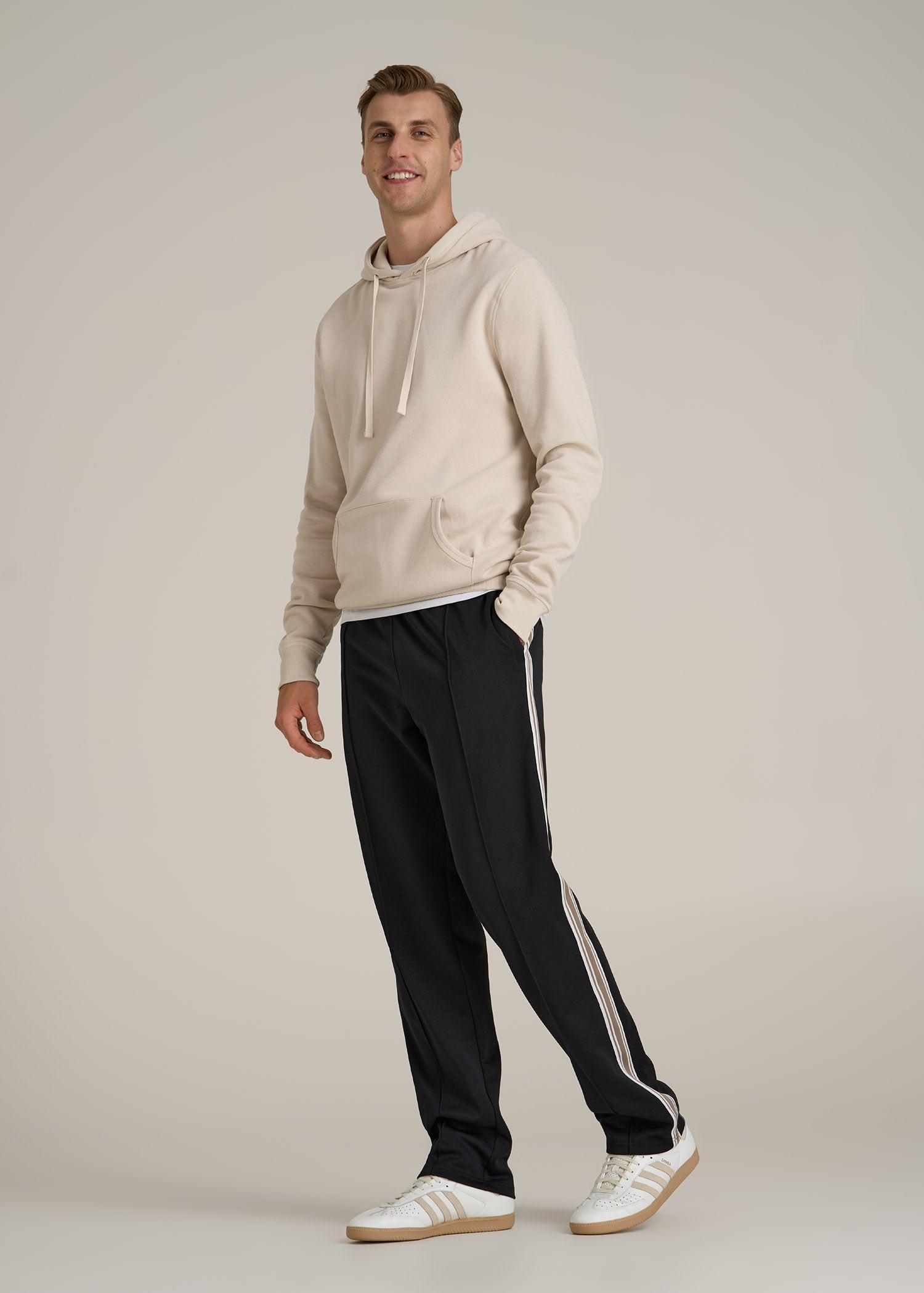 Tricot Track Pants for Tall Men in Black Product Image