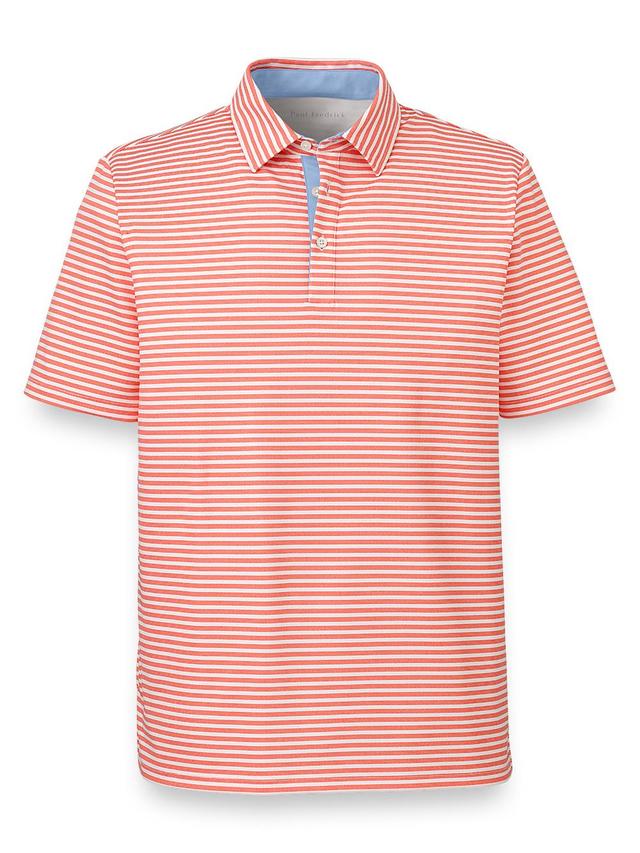 Performance Blend Three Button Polo - Coral Product Image