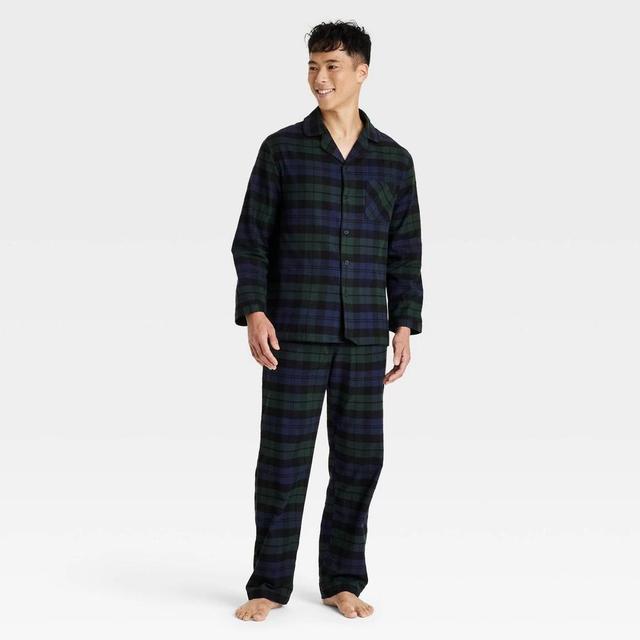 Mens Buffalo Check Woven Pajama Set - Goodfellow & Co Green XXL Product Image