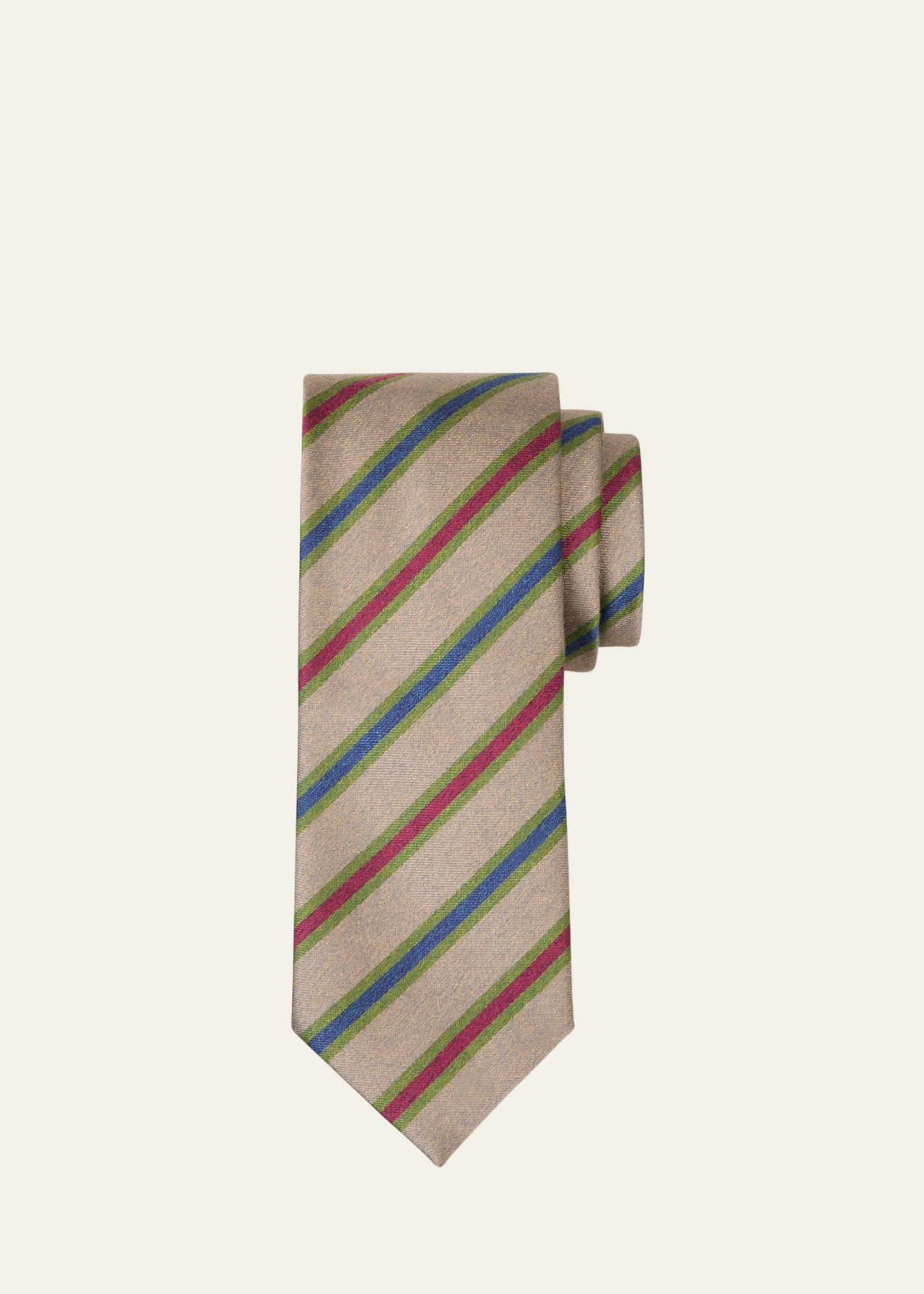 Mens Schappe Silk Stripe Tie Product Image