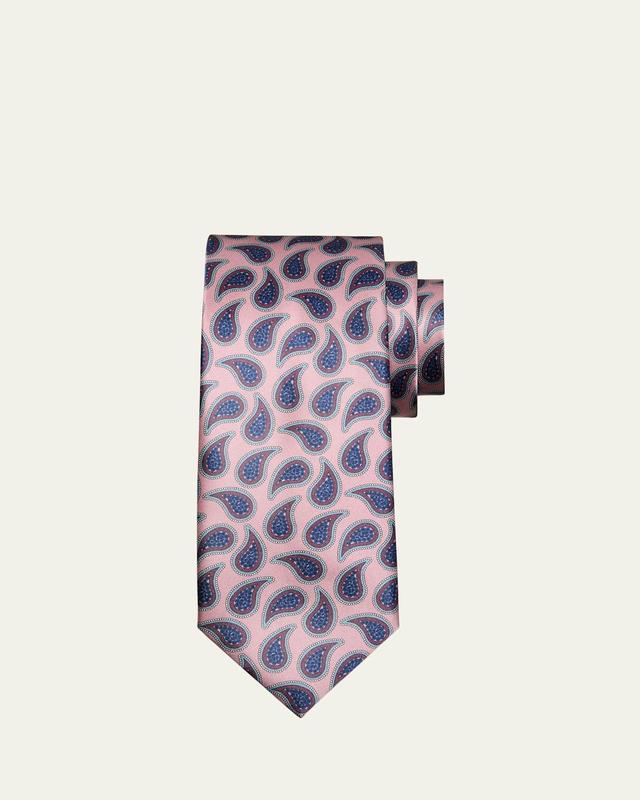 Mens Silk Paisley-Print Tie Product Image