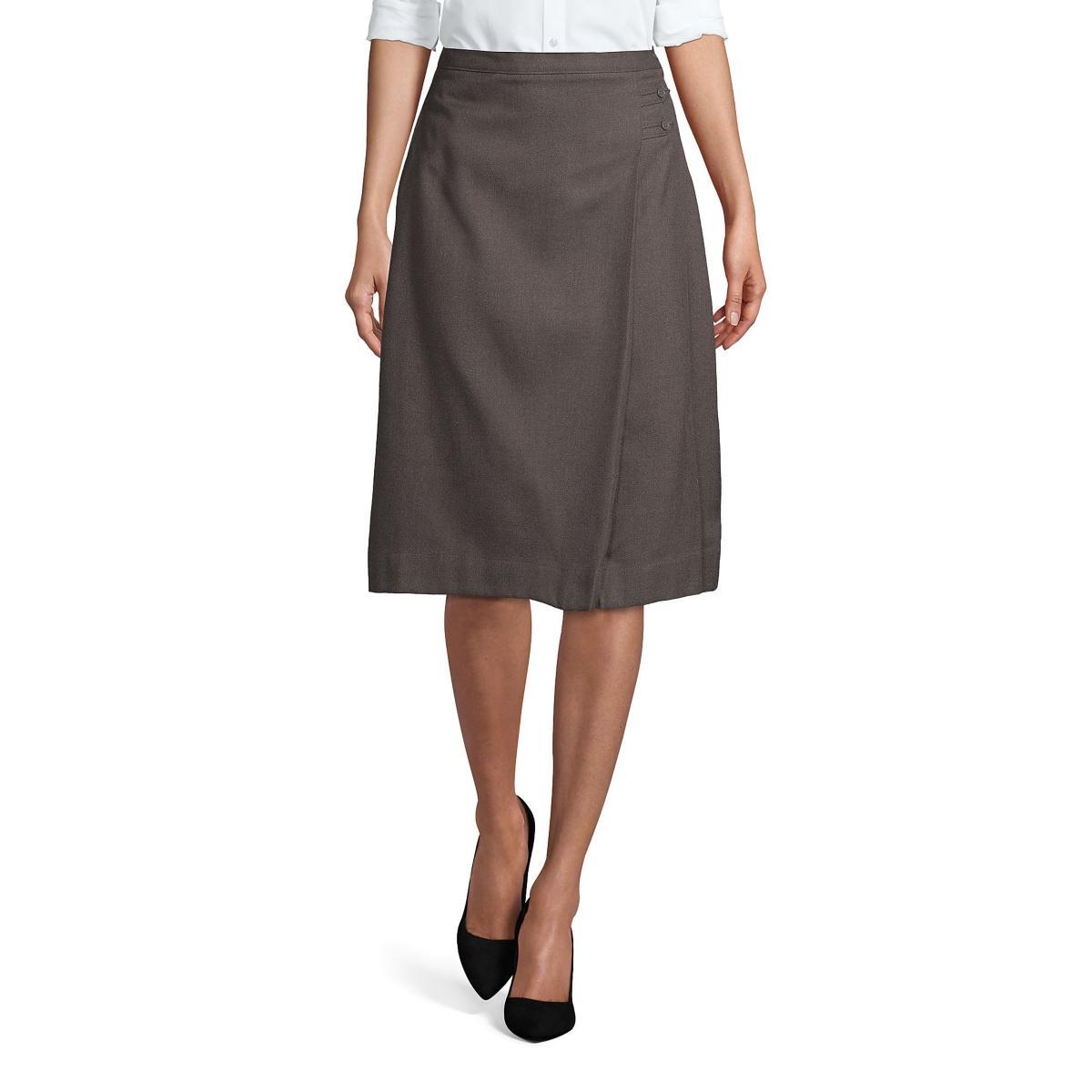 Womens Lands End Solid Below the Knee A-line Skirt Product Image