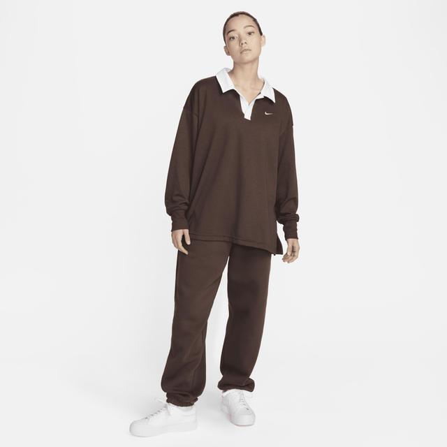 Women's Nike Sportswear Essential Oversized Long-Sleeve Polo Product Image