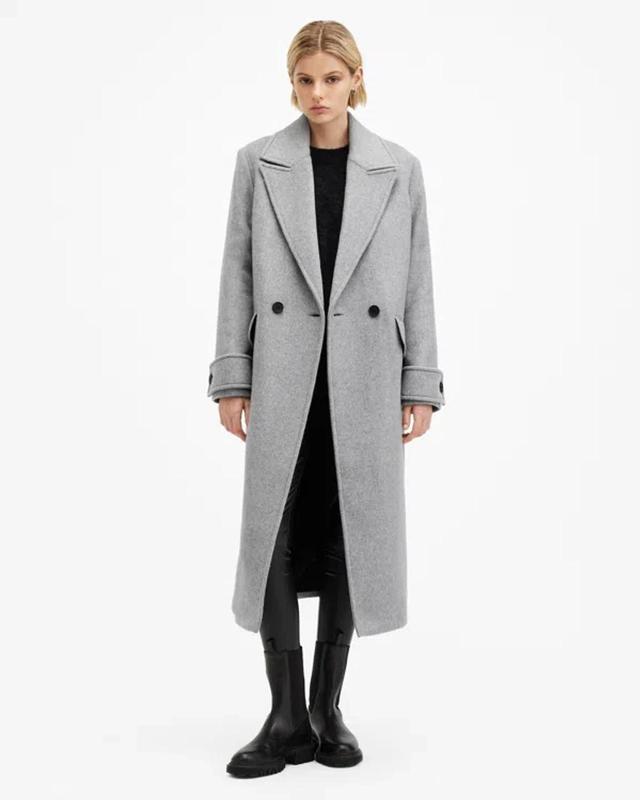 Mabel Double Breasted Oversized Coat In Ultimate Grey Product Image