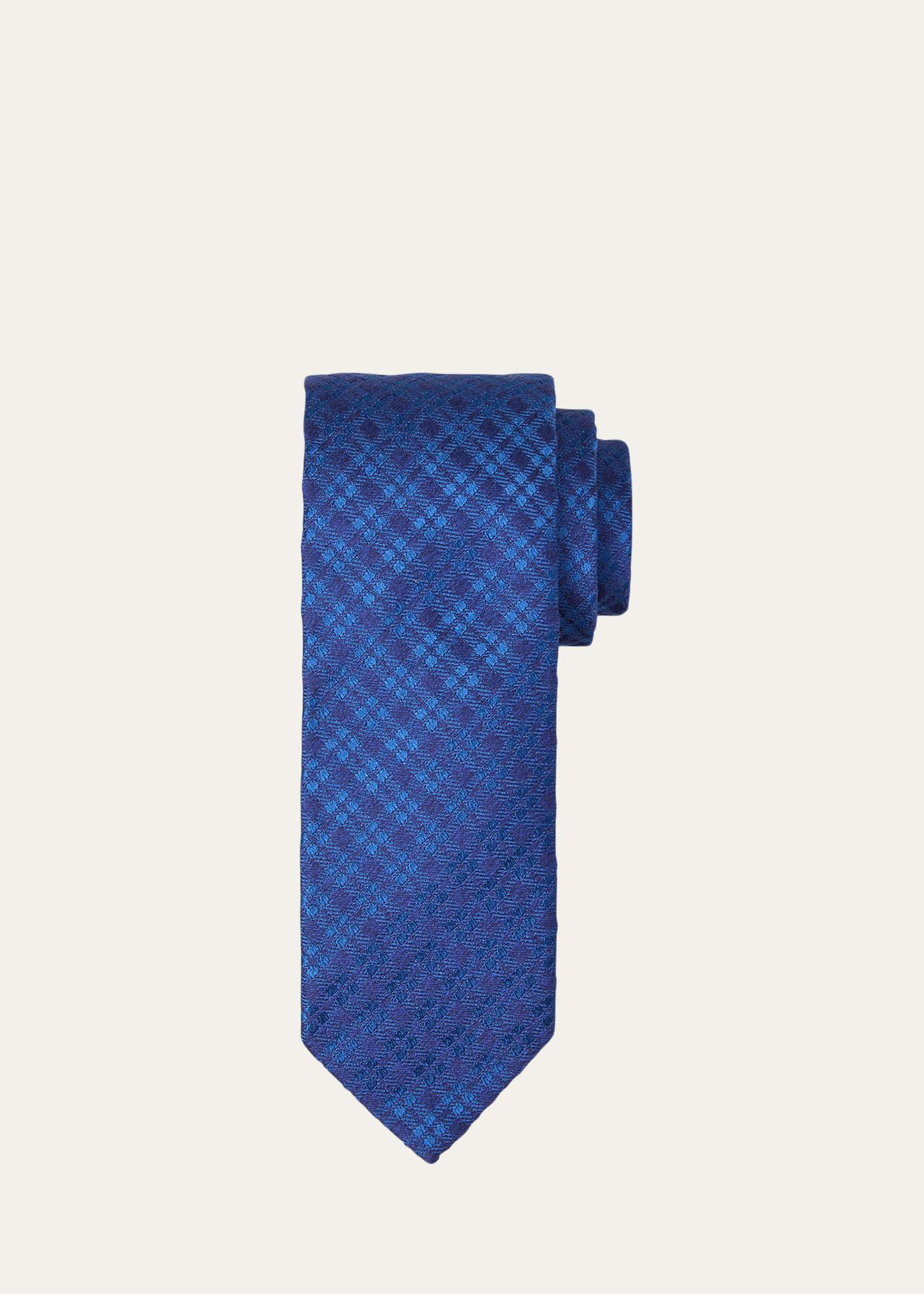 Mens Silk Check Tie Product Image