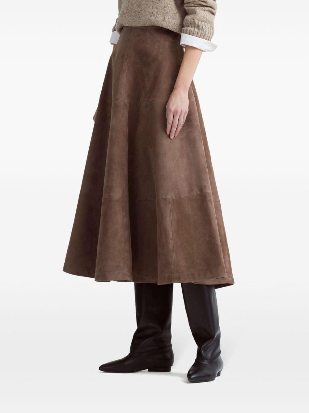 Varda suede midi skirt Product Image