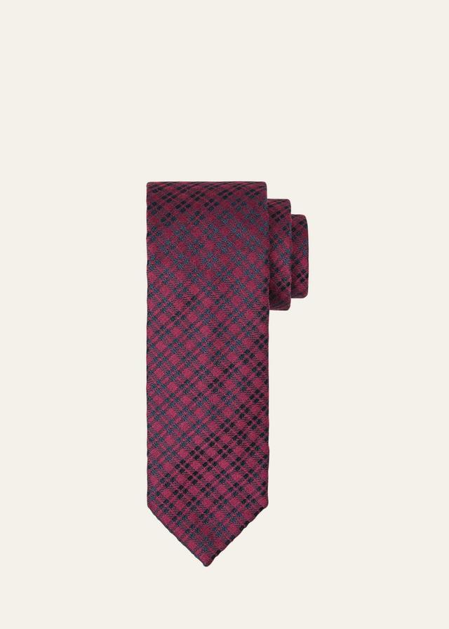 Mens Silk Check Tie Product Image