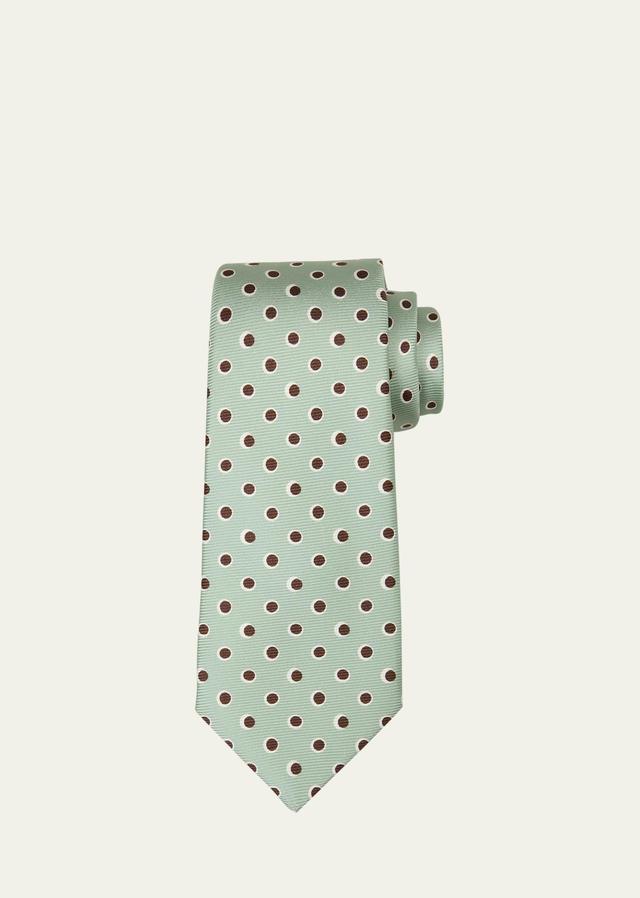 Mens Silk Polka Dot-Print Tie Product Image