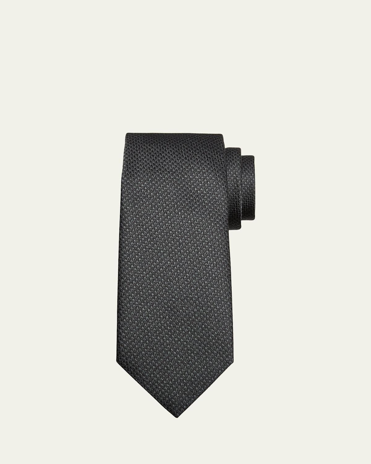 TOM FORD Houndstooth Check Mulberry Silk Tie Product Image