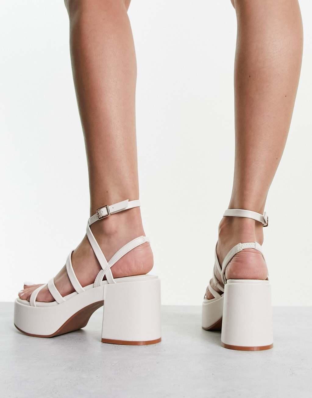 ASOS DESIGN Hoxton chunky mid platforms sandals Product Image