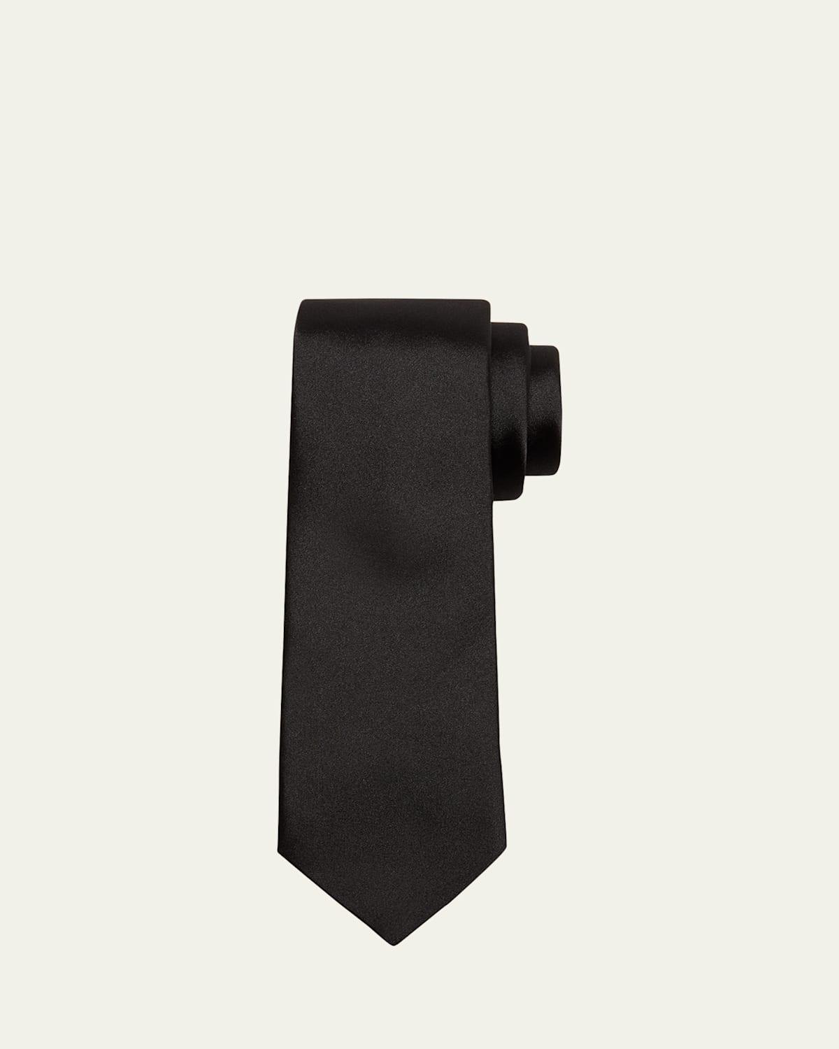 Mens Solid Silk Tie Product Image