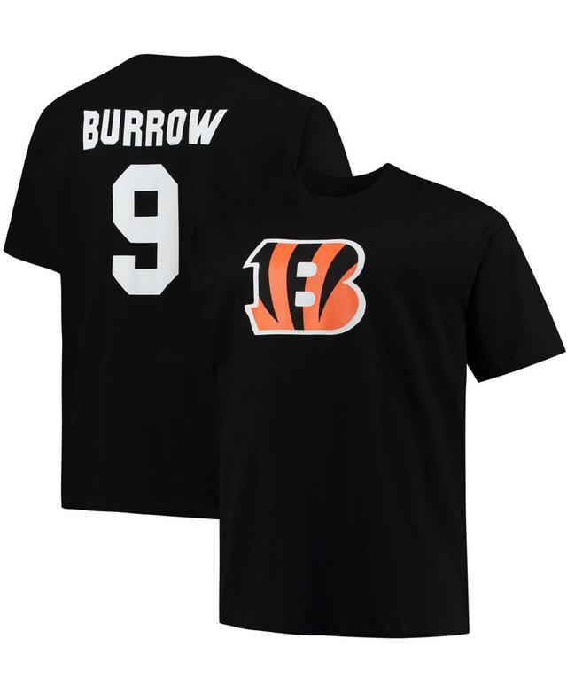 Mens Fanatics Branded Joe Burrow Black Cincinnati Bengals Big & Tall Player Name & Number T-Shirt Product Image