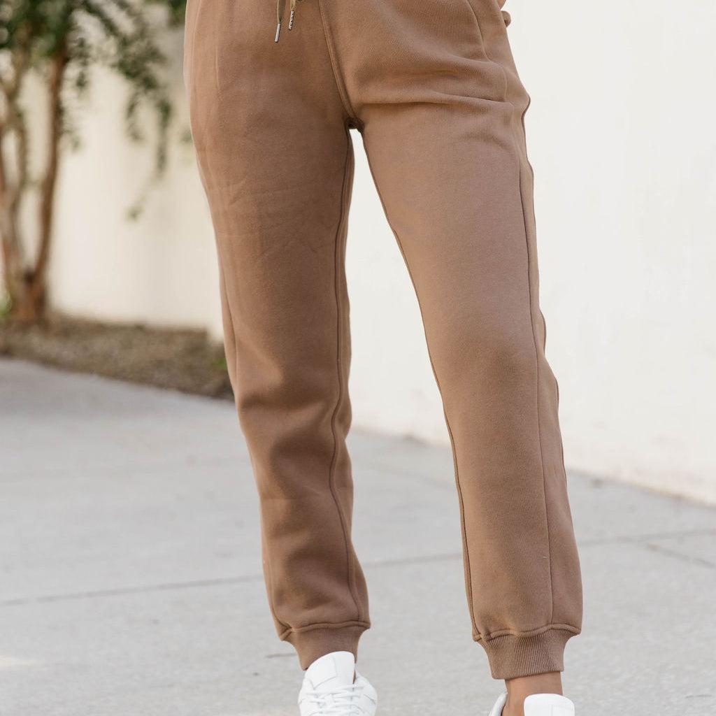 Making It Look Easy Brown Joggers FINAL SALE Product Image