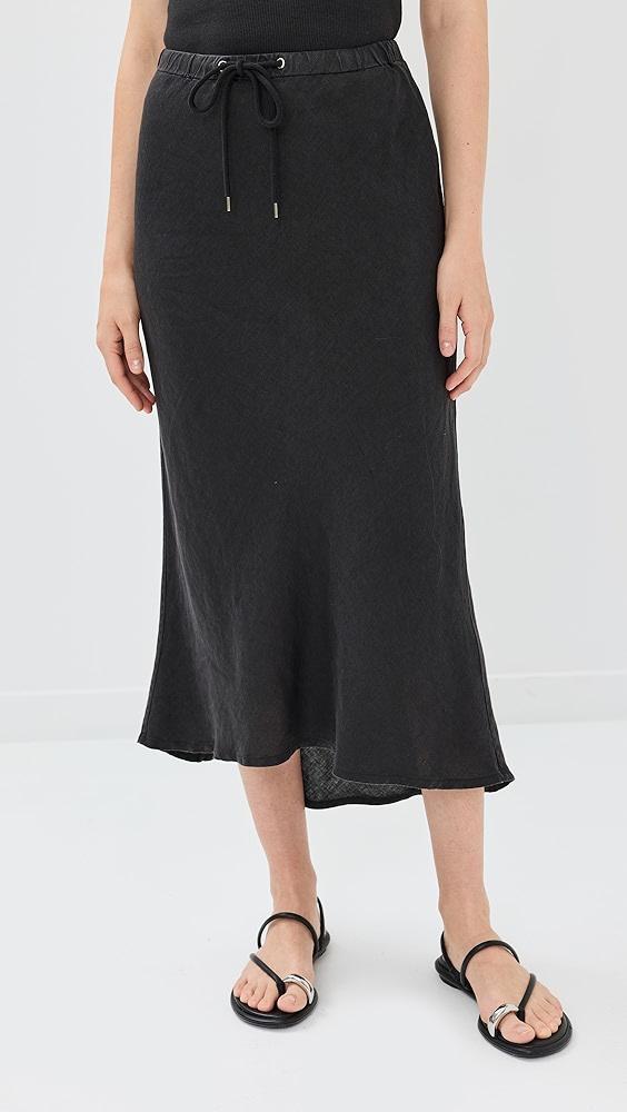 James Perse Bias Cut Linen Drawstring Skirt | Shopbop Product Image