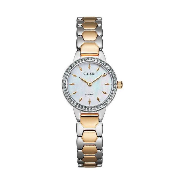 Citizen Womens Crystal Accent Two Tone Watch - EZ7016-50D Product Image