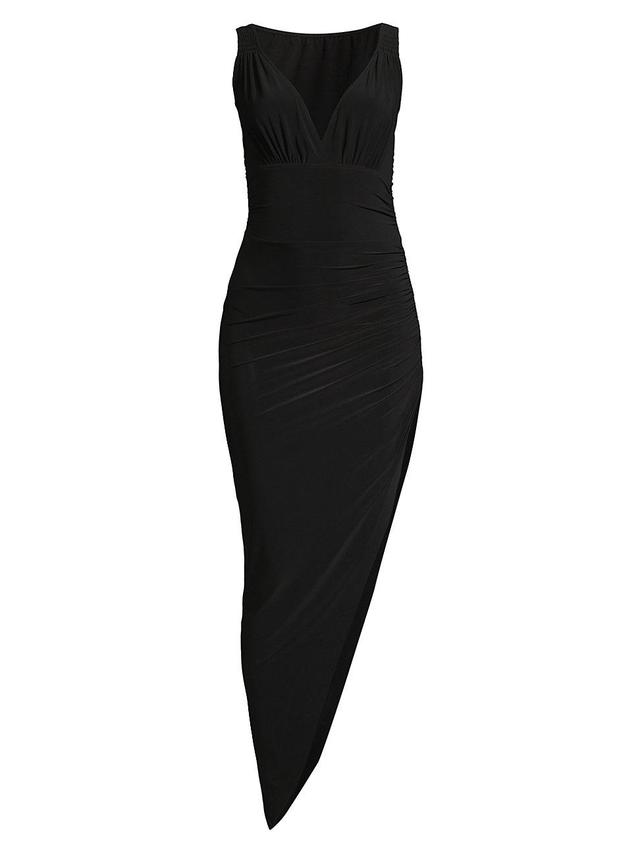 Womens Tara Draped Asymmetric Jersey Gown Product Image