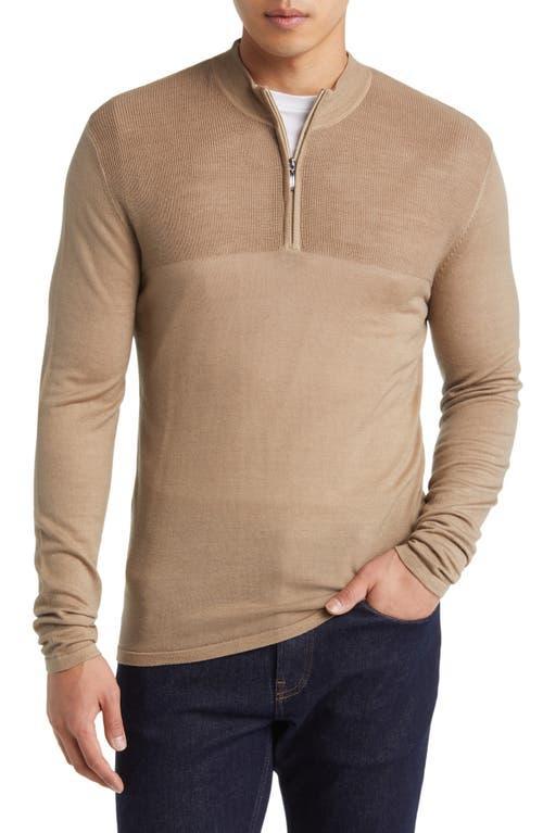 Robert Barakett Newbury Half Zip Wool Sweater Product Image