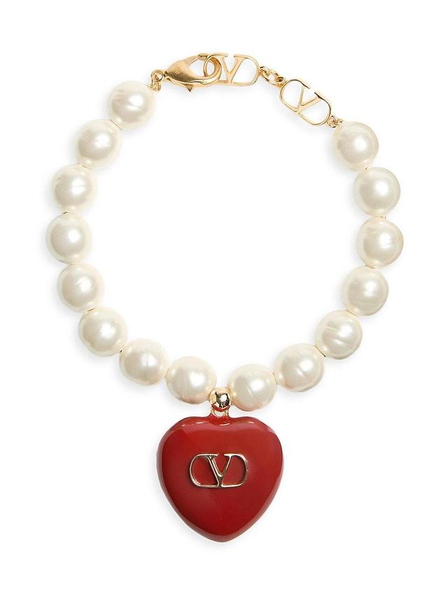 Womens Coeur Royal Bracelet in Metal, Enamel and Beads Product Image