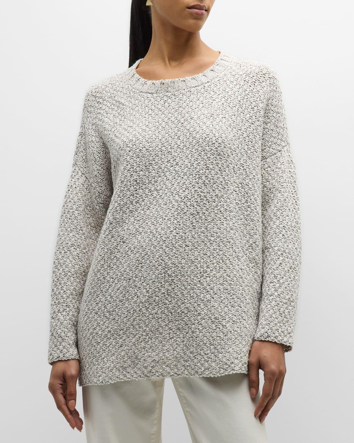 Womens Organic Cotton-Knit Crewneck Sweater Product Image