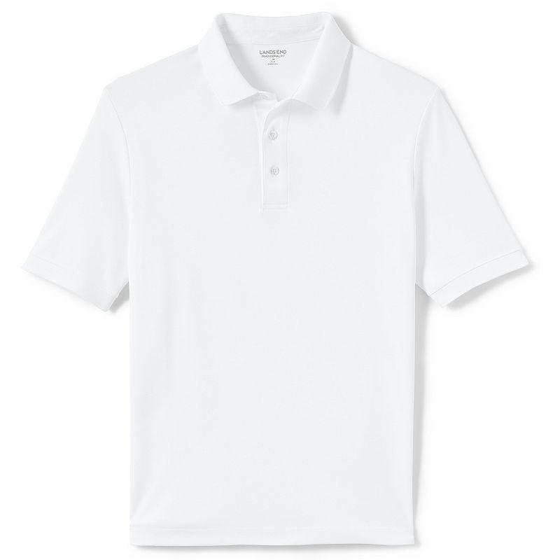 Big & Tall Lands End Super Soft Supima Polo, Mens White Product Image