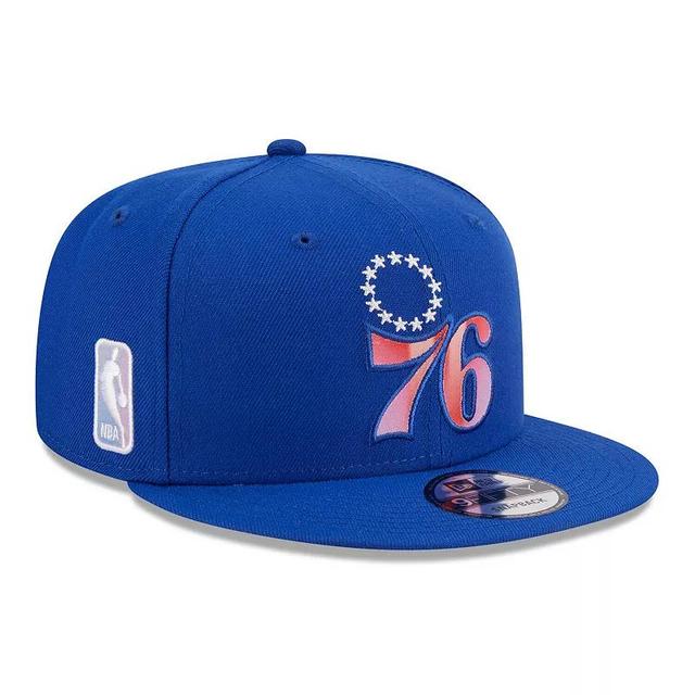 Mens New Era Royal Philadelphia 76ers Gradient Undervisor 9FIFTY SnapbackHat Product Image