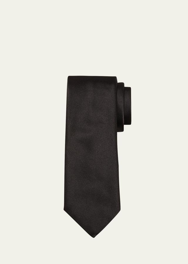 Mens Solid Silk Tie Product Image