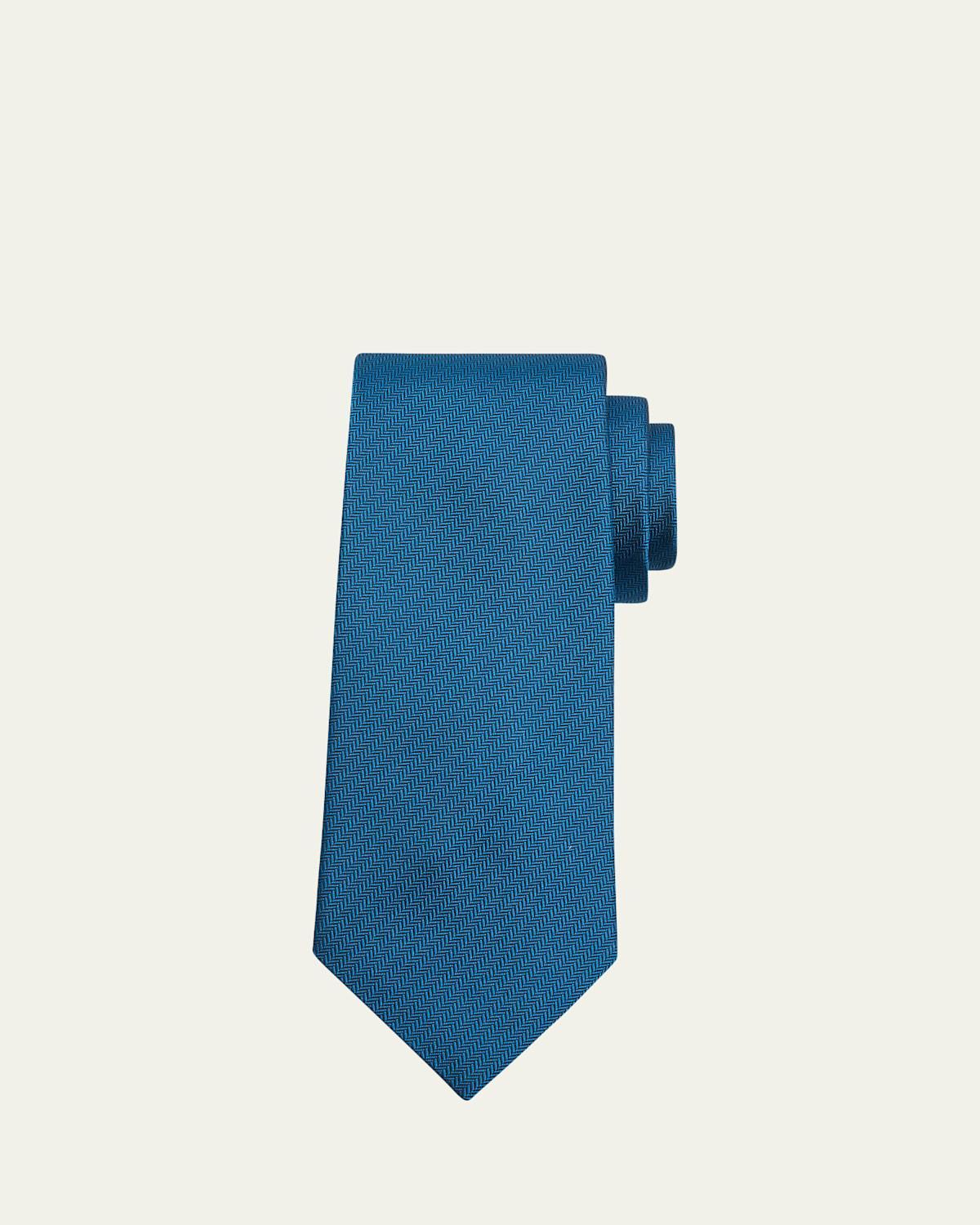 Mens Herringbone Silk Tie Product Image