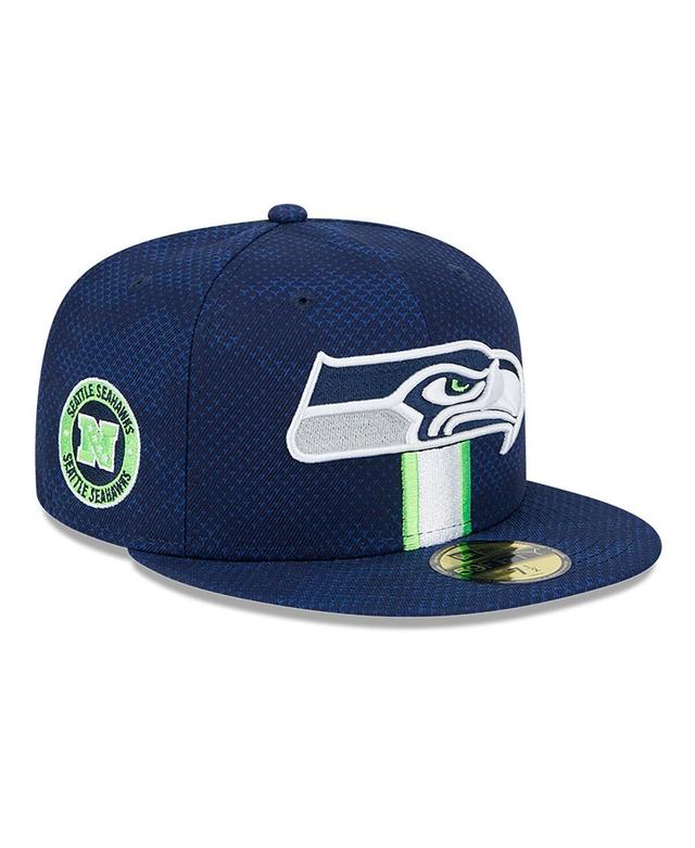 New Era Mens College Navy Seattle Seahawks 2024 Sideline 59FIFTY Fitted Hat Product Image