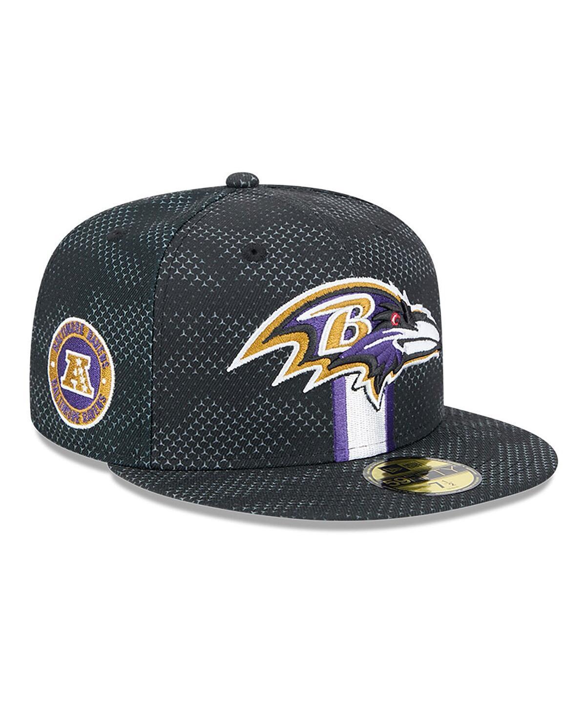 New Era Mens Black Baltimore Ravens 2024 Sideline 59FIFTY Fitted Hat Product Image