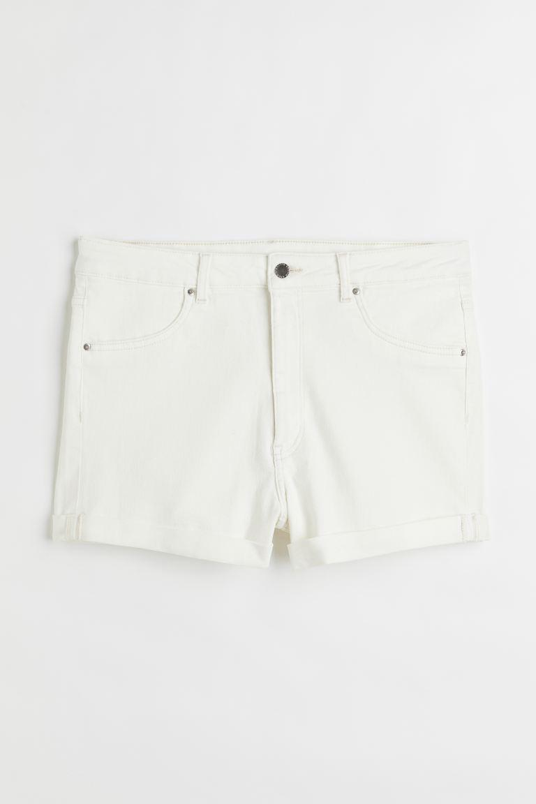 H&M+ High Waist Denim Shorts Product Image