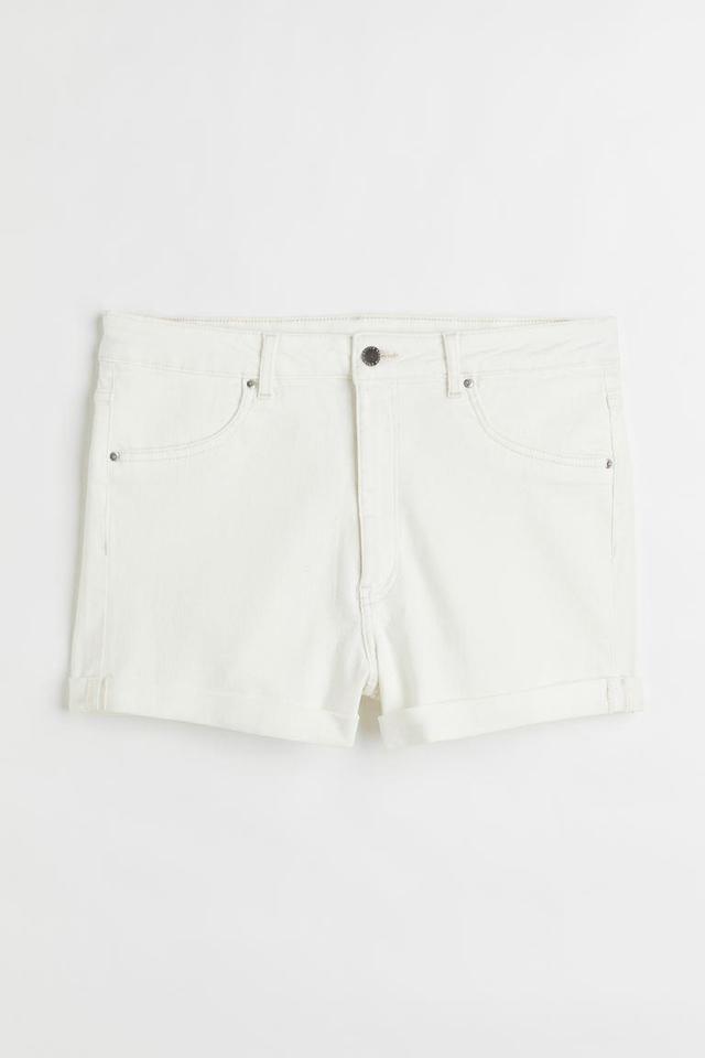 H&M+ High Waist Denim Shorts Product Image